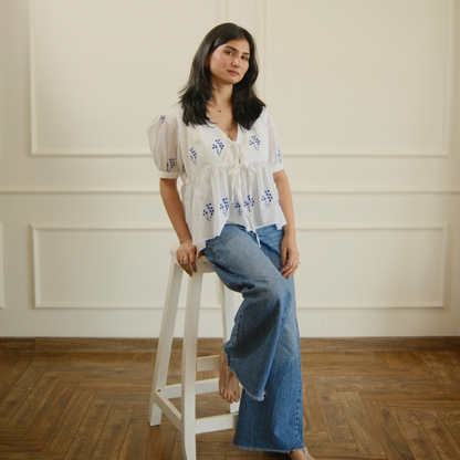 Ivory flora top