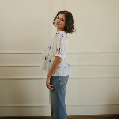 Ivory flora top